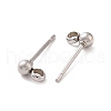 304 Stainless Steel Ear Stud Components STAS-F227-18F-P-1