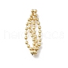 Brass Ball Chain Multi-Strand Connector Charms KK-U061-06G-1