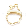 Zinc Alloy Open Back Bezel Pendants PALLOY-E564-84G-2