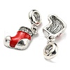 Rack Plating Alloy Enamel European Dangle Charms KK-D038-06AS-1-2