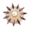 Sunflower Rhinestone Brooch Pins JEWB-A029-01G-03-1