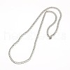 Tarnish Resistant 304 Stainless Steel Curb Chain/Twisted Chain Necklace Making STAS-A028-N109P-1