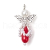 ABS Plastic Imitation Pearl Pendants PALLOY-JF03659-01-3