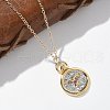 Brass Twelve Constellations Tarot Pendant Necklaces NJEW-Q006-01G-G-4