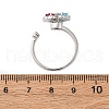 Brass Micro Pave Cubic Zirconia Rotating Cuff Rings for Women RJEW-M099-01P-5