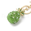 Pineapple Plastic with Rhinestone Pendant Keychain KEYC-G063-01B-3