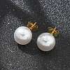 Round Plastic Imitation Pearl
Stud Earrings & Necklaces Sets SJEW-Q001-01G-5