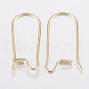 304 Stainless Steel Hoop Earrings Findings Kidney Ear Wires A-STAS-H436-03-2