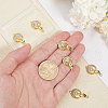 CHGCRAFT  6Pcs Brass Fold Over Clasp with Crystal Rhinestone KK-CA0002-69A-3