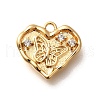 Brass Micro Pave Cubic Zirconia Pendants KK-K294-27G-1