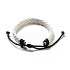 PU Imitation Leather Braided Cord Bracelets for Women BJEW-M290-01D-2
