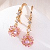 Brass Micro Pave Cubic Zirconia Leverback Earrings EJEW-K300-57G-3