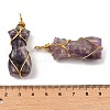 Natural Amethyst Pendants G-K338-30G-04-3