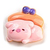 Pig Theme Opaque Resin Decoden Cabochons RESI-C042-03C-1