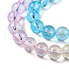 Baking Painted Transparent Glass Beads X-DGLA-M001-8mm-03-3