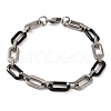 201 Stainless Steel Oval Link Chain Bracelets BJEW-B078-69EBP-1
