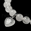 8.5mm Round Natural Quartz Crystal Rock Crystal Beaded Stretch Bracelets BJEW-C074-01N-4