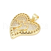 Brass Micro Pave Cubic Zirconia Pendants KK-D317-087G-2