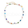 Hip Hop Glass Imitation Pearl Necklaces FS-WGB52AB-01-4
