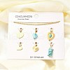 Synthetic Turquoise & Shell Heart Pendant & Necklaces & Bracelets Sets SJEW-Q002-04G-1