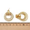 Multilayer Ring Brass Micro Pave Clear Cubic Zirconia Stud Earrings EJEW-S275-02G-5