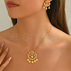 Elegant Middle Eastern Style Brass Micro Pave Cubic Zirconia Earrings & Necklaces Set for Women OC9048-2