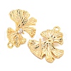Brass Micro Pave Cubic Zirconia Stud Earring Findings KK-U015-02G-2