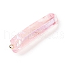 Electroplated Natural Quartz Pendants G-P315-B01-08G-2