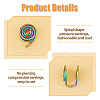 FIBLOOM 10Pcs 5 Colors Stainless Steel Cuff Earrings EJEW-FI0003-32-4