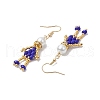 Glass Seed Beaded Dangle Earrings EJEW-MZ00366-4