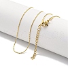 Ion Plating(IP) 304 Stainless Steel Cardano Chain Necklaces NJEW-R266-06G-1