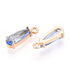 Faceted Glass Pendants GLAA-T010-004D-2