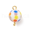 Handmade Lampwork Connector Charms PALLOY-JF01533-2