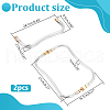 Aluminium Alloy Tube Purse Frames DIY-WH0430-525-2