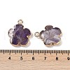 Natural Amethyst Pendants G-P566-01G-04-3