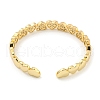 Heart Brass Micro Pave Clear Cubic Zirconia Open Cuff Bangles for Women BJEW-Z062-02A-3