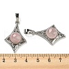 Natural Rose Quartz Pendants G-P517-03P-05-3