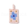 2 Pcs Glass Seed Bead Pendants PALLOY-MZ00246-03-2