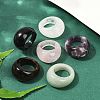 Natural Mixed Stone Finger Rings for Unisex RJEW-C128-01-1