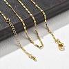 Brass Link Chain Necklaces for Women NJEW-D302-30G-1