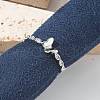 Butterfly Clear Cubic Zirconia Cuff Rings RJEW-G337-11P-1