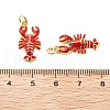 Brass Enamel Pendants KK-L237-027G-02-3