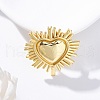 Brass Open Cuff Rings for Women RJEW-G341-04G-04-2