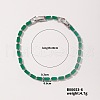 Elegant and Versatile Rectangle Brass Glass Bracelets for European and American Fashion QW9736-5-1