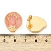304 Stainless Steel Enamel Stud Earrings STAS-D368-05G-7