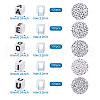 Biyun 500Pcs 5 Style White Acrylic Beads SACR-BY0001-01-15