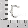 Rack Plating Brass Micro Pave Clear Cubic Zirconia Pendants KK-A224-03G-P-3