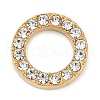 PVD Vacuum Plating 304 Stainless Steel Crystal Rhinestone Linking Rings STAS-Z082-01G-01-1