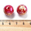 Christmas Theme UV Plating Acrylic Beads OACR-M022-08-4