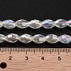 Transparent Electroplate Glass Beads Strands EGLA-A037-T6x8mm-B01-4